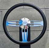 14" Polished Double Barrel Half Wrap - Vinyl