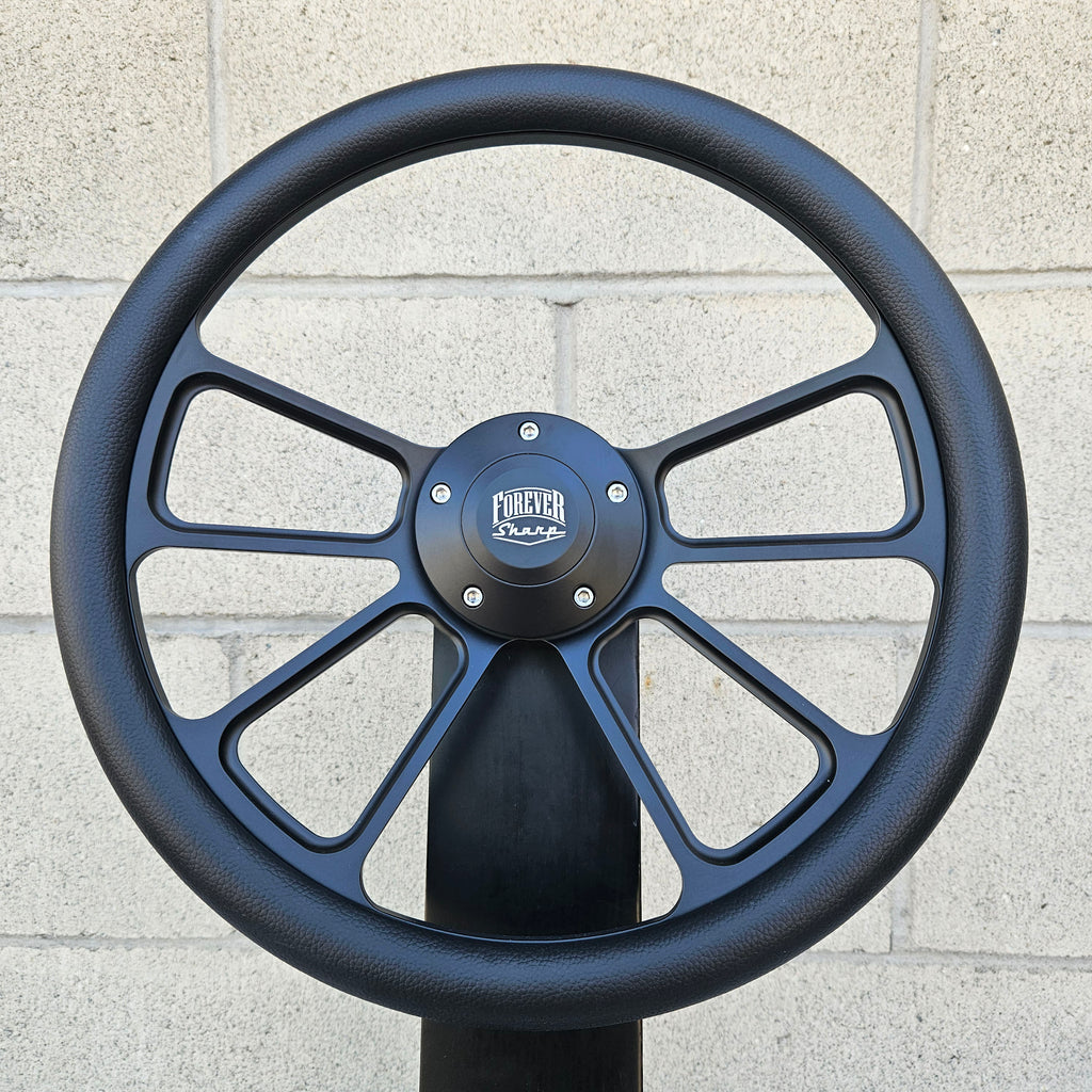 14 9 Bolt Trinity Style Half Wrap PVC Steering Wheel +Adapter w/Horn For CHEVY 14 9 Bolt Trinity Style Half Wrap PVC Steering Wheel +Adapter w/Horn For CHEVY