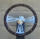 14" Billet Flame - Mahogany