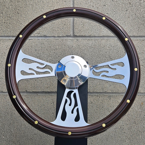 14" Billet Flame - Mahogany