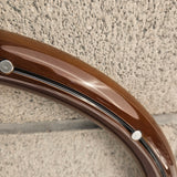 16" Mahogany Wood with Aluminum Rivets Half Wrap