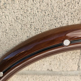 16" Mahogany Wood with Aluminum Rivets Half Wrap