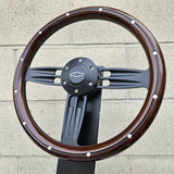 14" Black Double Barrel - Mahogany