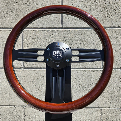 14" Black Double Barrel - Dark Wood