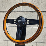 14" Black Double Barrel - Mahogany