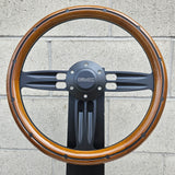 14" Black Double Barrel - Mahogany