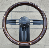 14" Black Double Barrel - Mahogany