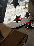 FACTORY SECOND: 18" CHROME STARS AND STRIPES DARK WOOD