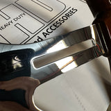 FACTORY SECOND: 18" CHROME DUAL CLASSIC DARK WOOD W RIVETS