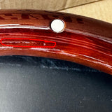 FACTORY SECOND: 14" CHROME EMPIRE DARK WOOD WITH RIVETS