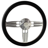 14" Polished Double Barrel Half Wrap - Vinyl