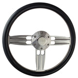 14" Polished Double Barrel Half Wrap - Vinyl