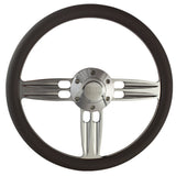 14" Polished Double Barrel Half Wrap - Vinyl