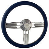14" Polished Double Barrel Half Wrap - Vinyl