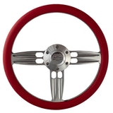 14" Polished Double Barrel Half Wrap - Vinyl