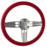 14" Polished Double Barrel Half Wrap - Vinyl
