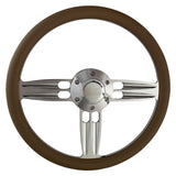 14" Polished Double Barrel Half Wrap - Vinyl