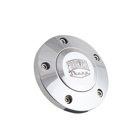 Polished Billet Forever Sharp Horn Button - 5 Hole