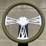 14" Billet Flame Half Wrap- Vinyl