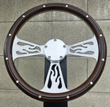 14" Billet Flame - Mahogany