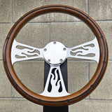 14" Billet Flame - Mahogany