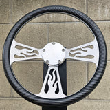 14" Billet Flame Half Wrap- Hydro Dipped