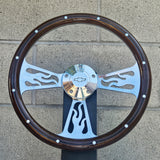 14" Billet Flame - Mahogany