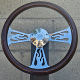 14" Billet Flame - Mahogany