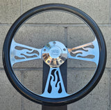 14" Billet Flame Half Wrap- Hydro Dipped