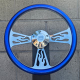 14" Billet Flame Half Wrap- Hydro Dipped