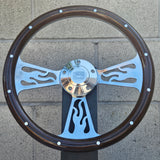 14" Billet Flame - Mahogany