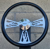 14" Billet Flame Half Wrap- Hydro Dipped