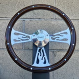 14" Billet Flame - Mahogany