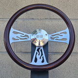 14" Billet Flame - Mahogany