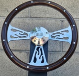 14" Billet Flame - Mahogany