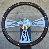 14" Billet Flame - Mahogany