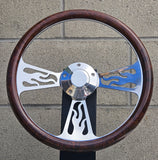 14" Billet Flame Half Wrap- Hydro Dipped