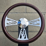 14" Billet Flame - Mahogany