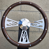 14" Billet Flame - Mahogany