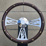 14" Billet Flame - Mahogany