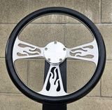 14" Billet Flame Half Wrap- Hydro Dipped