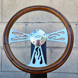 14" Billet Flame - Mahogany