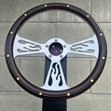 14" Billet Flame - Mahogany