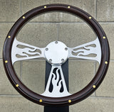 14" Billet Flame - Mahogany