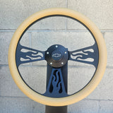 14" Black Flame Half Wrap- Vinyl