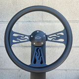 14" Black Flame Half Wrap- Vinyl