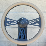 14" Black Flame Half Wrap- Vinyl