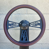 14" Black Flame Half Wrap- Vinyl