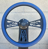 14" Black Flame Half Wrap- Vinyl