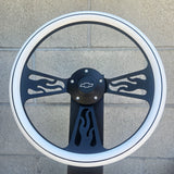 14" Black Flame Half Wrap- Hydro Dipped